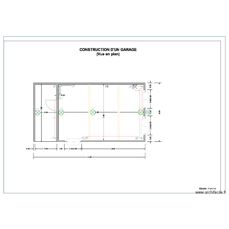 schema-electrique garage. Plan de 0 pièce et 0 m2