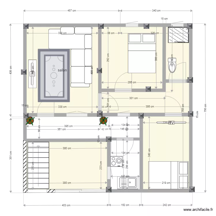 maison locataire. Plan de maison locataire. Plan de
