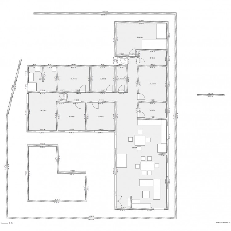 plan lnversé. Plan de 0 pièce et 0 m2