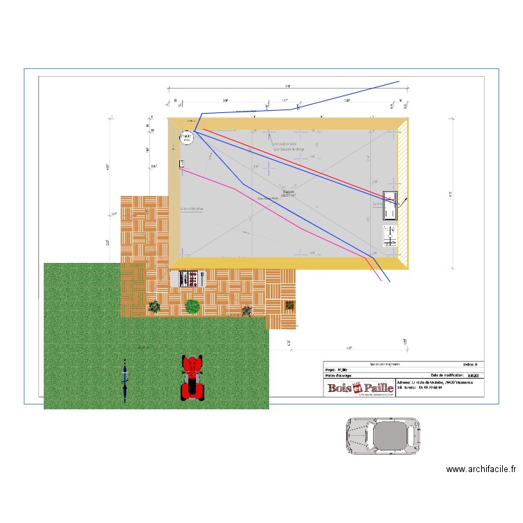 test. Plan de 1 pièce et 48 m2