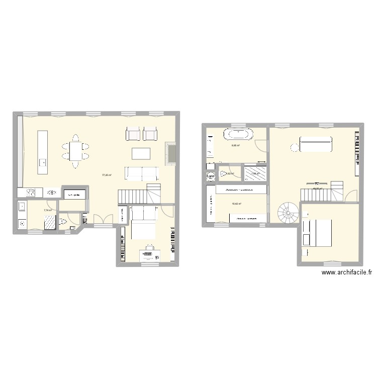 Duplex 2. Plan de 0 pièce et 0 m2