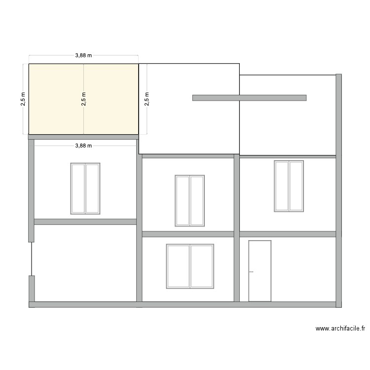 Facade Bois d\'Avron. Plan de 0 pièce et 0 m2