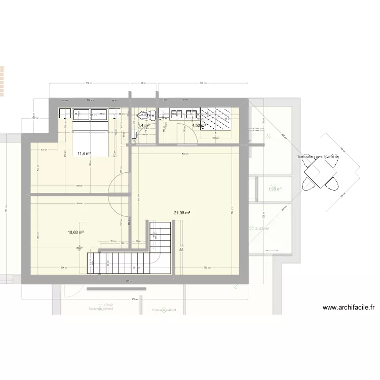 plan Kim 02 avec étage vide. Plan de plan Kim 02 avec étage vide. Plan de