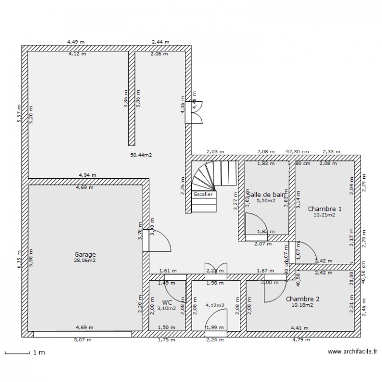 Maison 1 rez de chaussée. Plan de 0 pièce et 0 m2