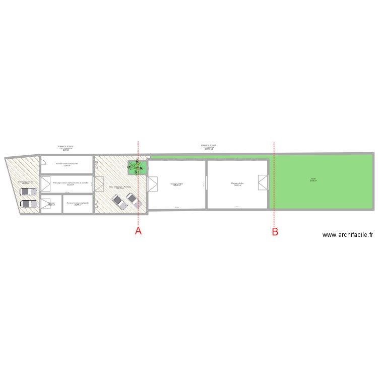 Plan base G.Lapanouse. Plan de 10 pièces et 877 m2