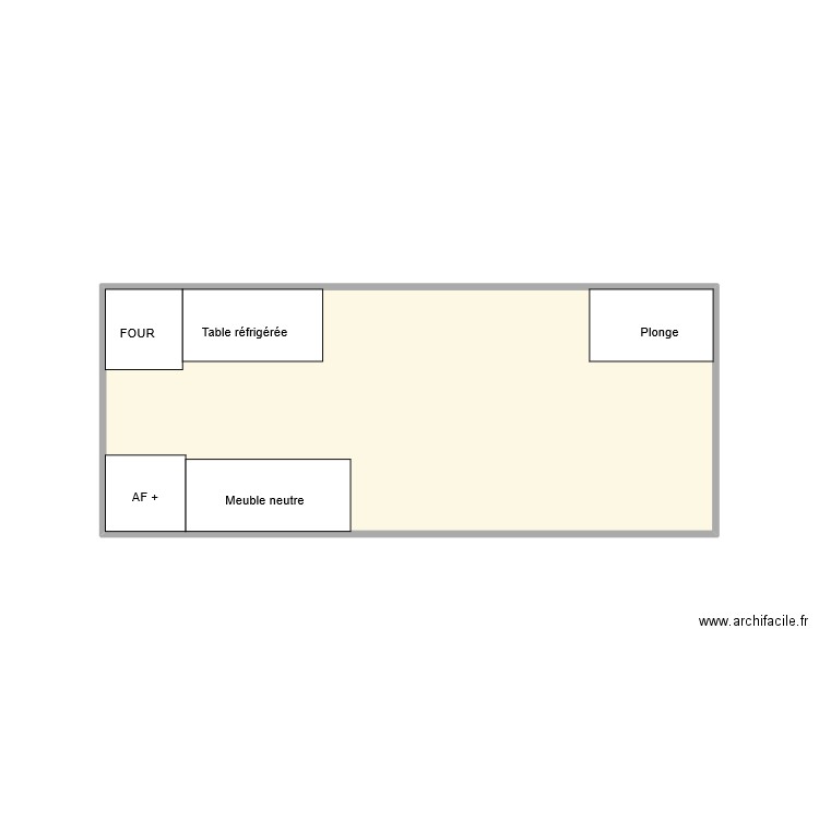 R1 et R5 propo 2. Plan de 1 pièce et 14 m2