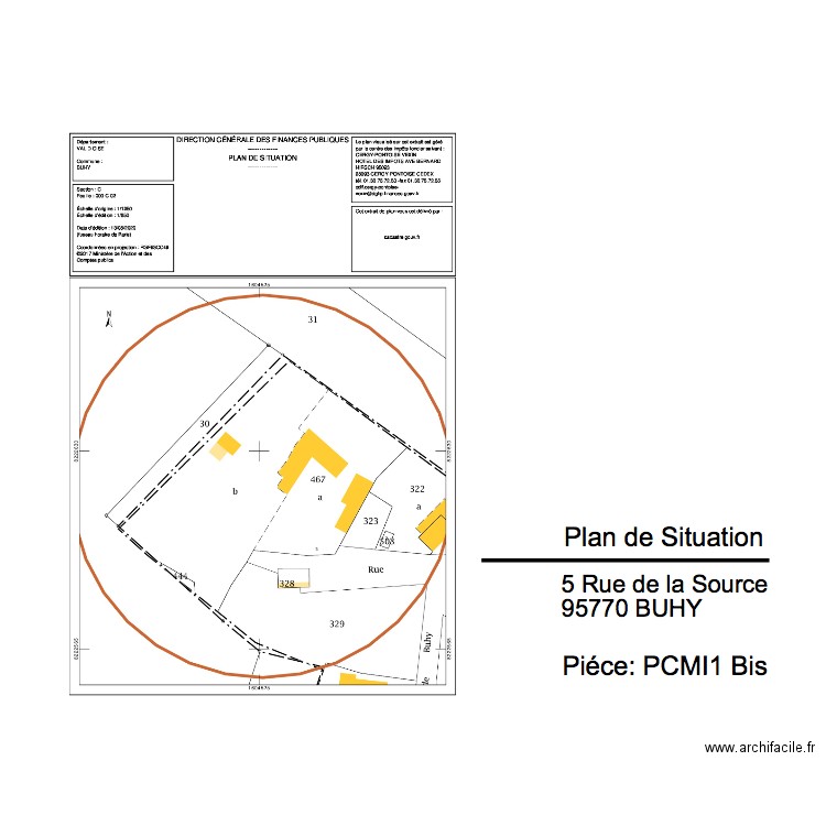 Plan de Situasion PCMI1 Bis. Plan de 0 pièce et 0 m2