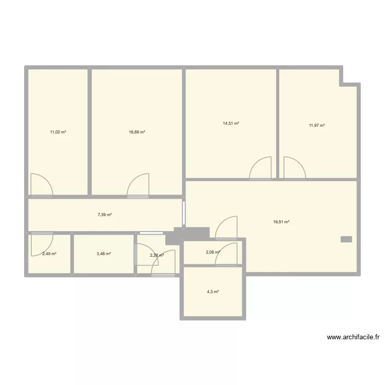 Panoramique Cluses. Plan de 