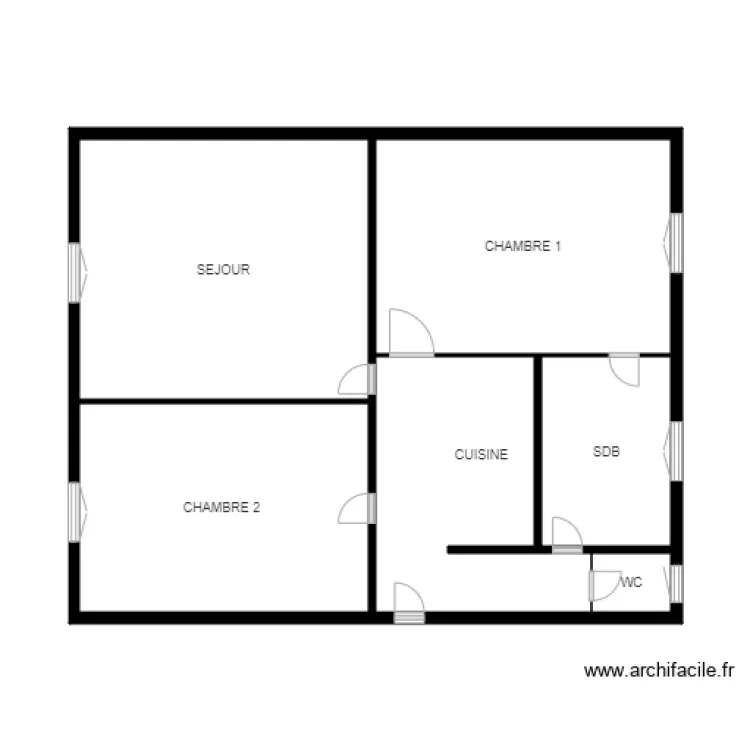 INTER AICI 2 CHAMBRE. Plan de 