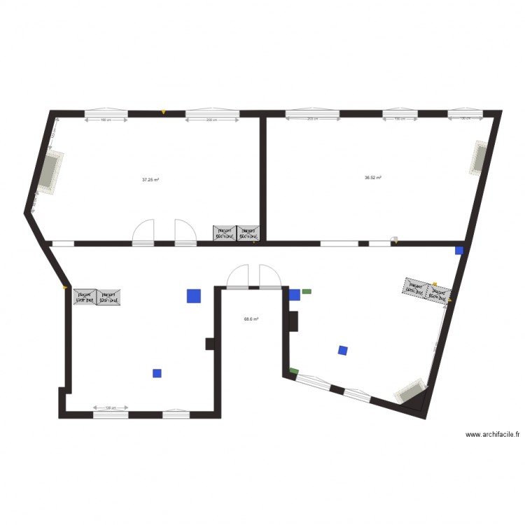 plan projet chateau neuilly SANS MURS. Plan de 0 pièce et 0 m2