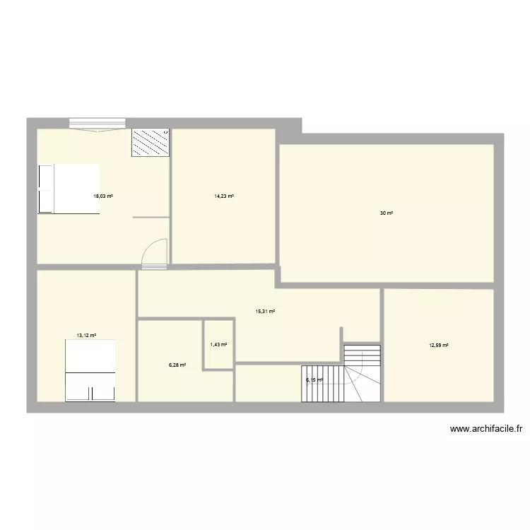 Maison TULIPE vierge. Plan de 