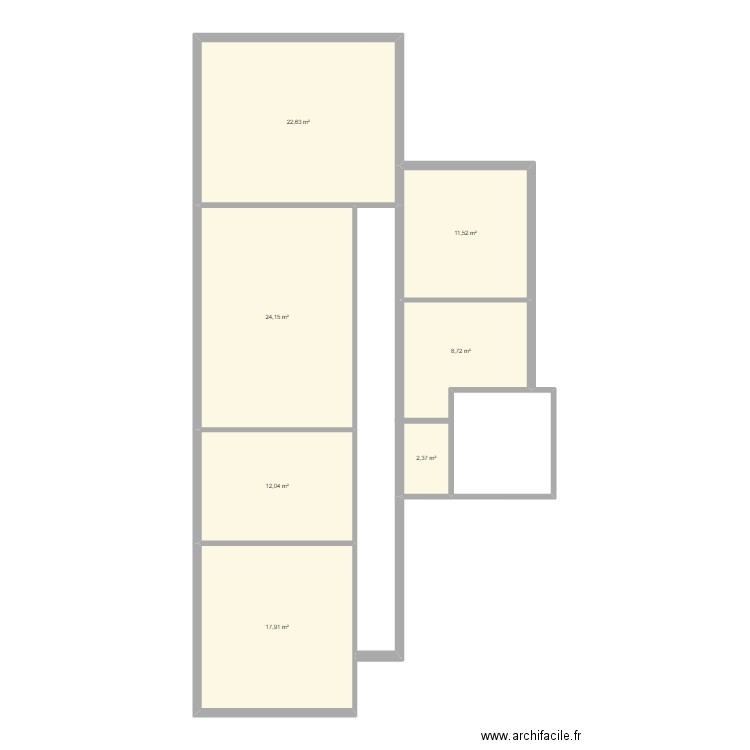 SenlisAudibert. Plan de 7 pièces et 99 m2