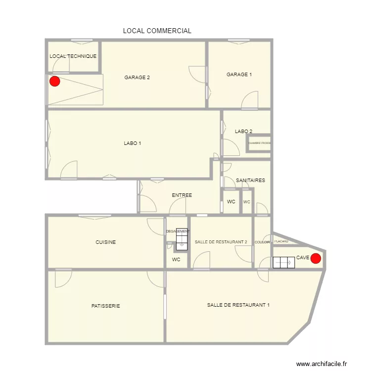 BRIDEL LOCALO PRO RDC. Plan de 