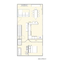 plan amenagement rdc et etage 140m2