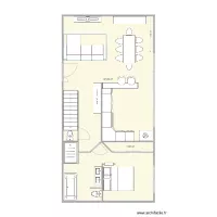 plan amenagement rdc et etage 140m2