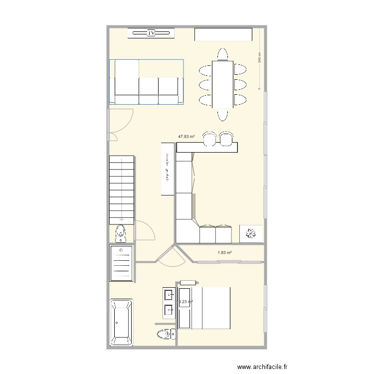 plan amenagement rdc et etage 140m2. Plan de 0 pièce et 0 m2