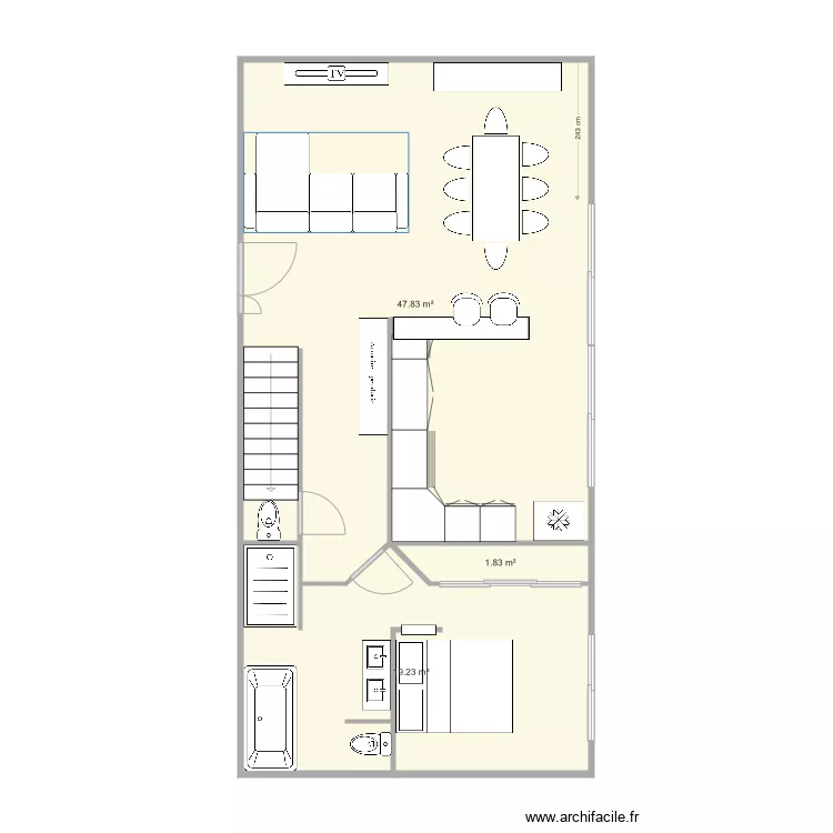 plan amenagement rdc et etage 140m2. Plan de 