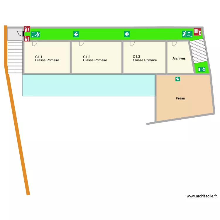 Saint servais BLOC C 1ER. Plan de 