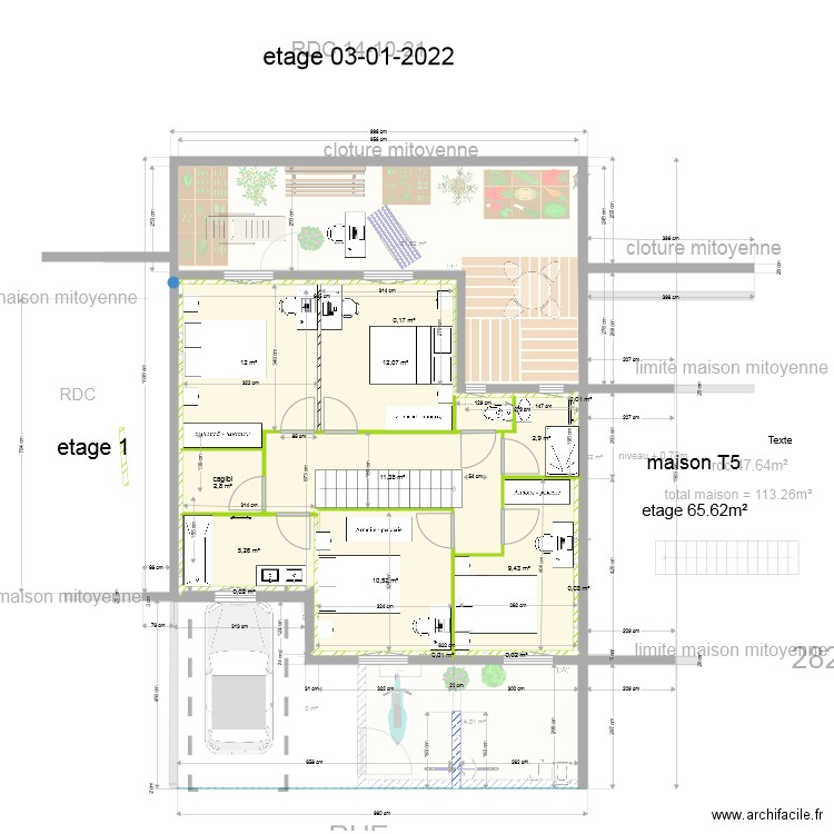 aubepines maison t5 BIS corrigée sdb. Plan de 27 pièces et 177 m2