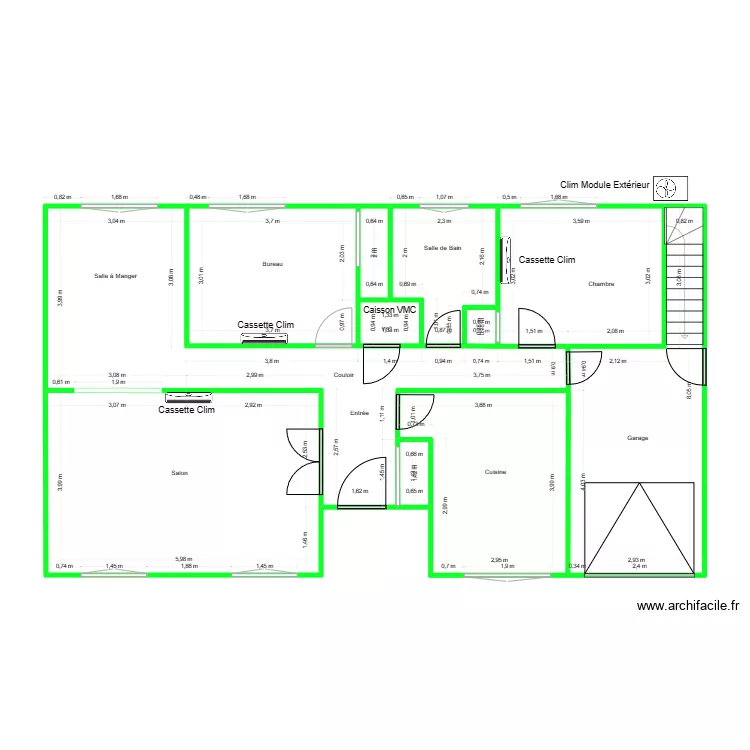 Passage pour Clim. Plan de 