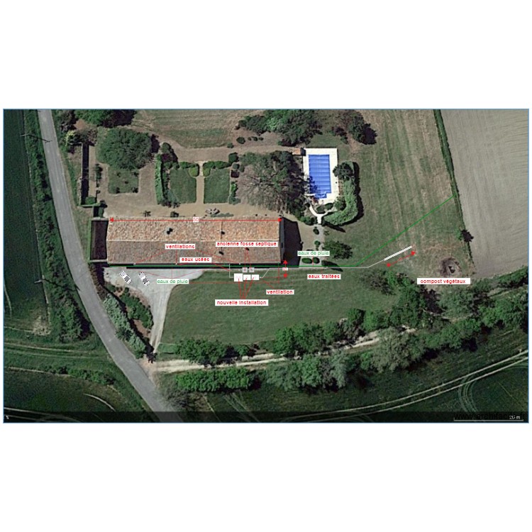 2023-03-23 plan de masse cailhavel. Plan de 0 pièce et 0 m2