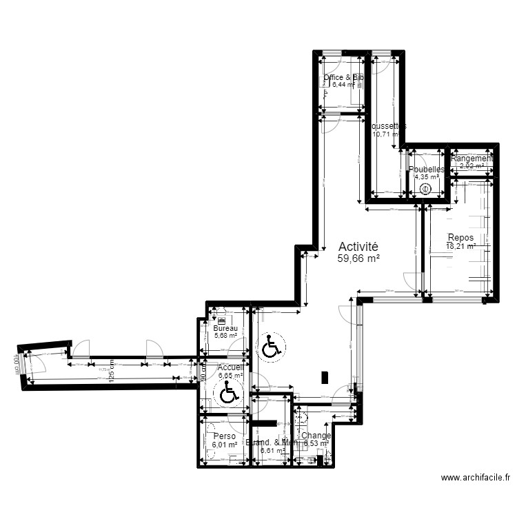 93 Aubervilliers Motte partie 2 pr dossier PROJET V ArL 280522 sans fond. Plan de 12 pièces et 146 m2