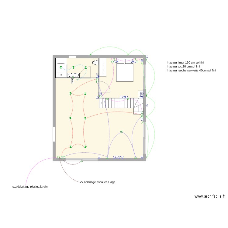plan elec chalet shena ferrandi. Plan de 0 pièce et 0 m2
