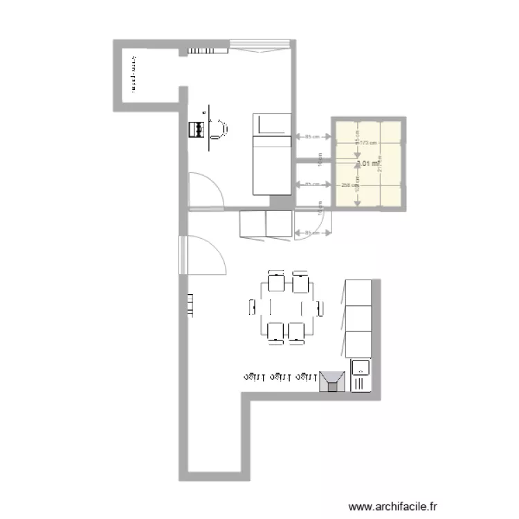 EVRY 2 6 Chambres. Plan de 