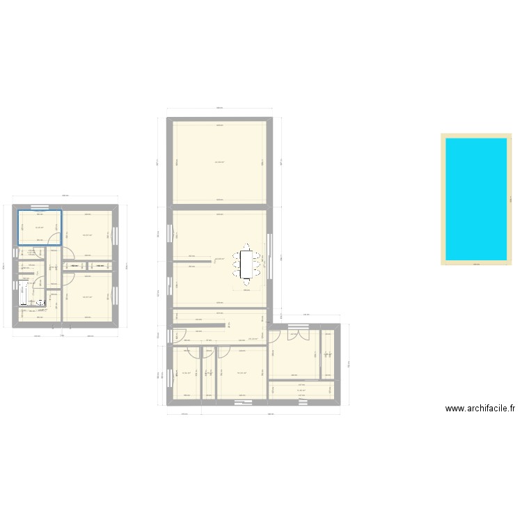 maison 2. Plan de 17 pièces et 172 m2