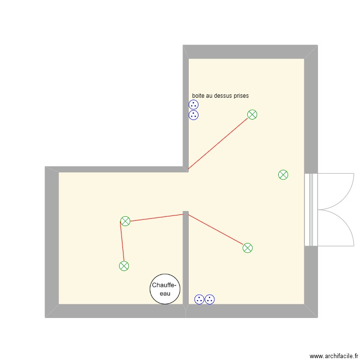 petit cave. Plan de 1 pièce et 17 m2