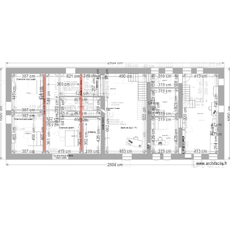 Coublevie projet 2 chambres et parents grenier v3. Plan de 0 pièce et 0 m2