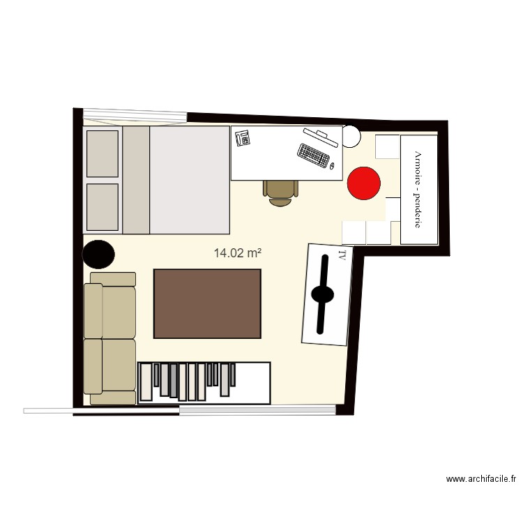 CHAMBRE. Plan de 0 pièce et 0 m2