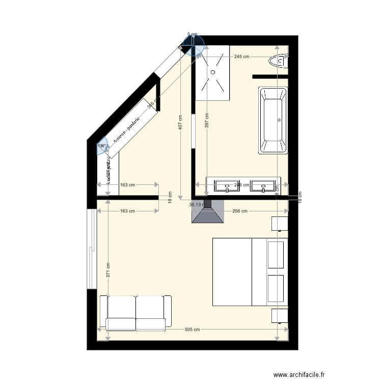 Chambre. Plan de 0 pièce et 0 m2