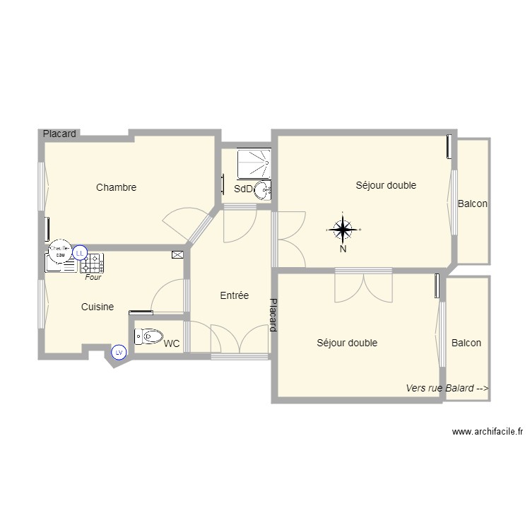 99 Balard 203. Plan de 0 pièce et 0 m2