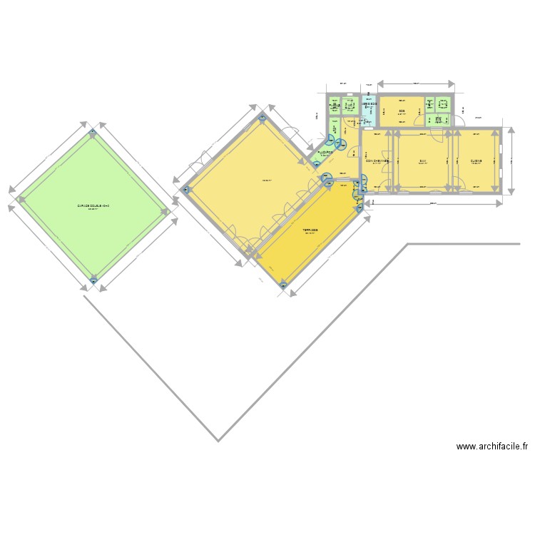 DERNIER PLAN APPROUVE POUPOUNE 2. Plan de 14 pièces et 173 m2