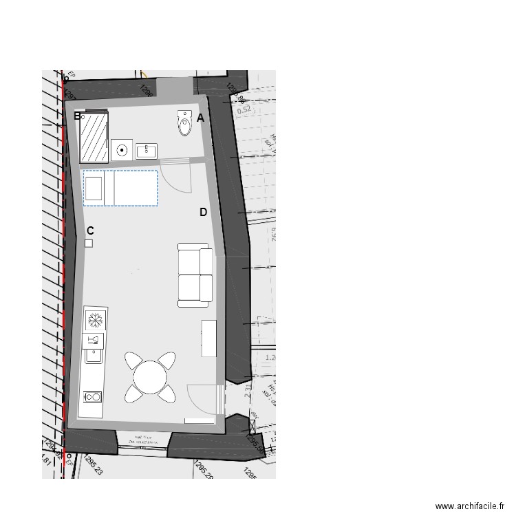 Studio - plan def 1. Plan de 0 pièce et 0 m2