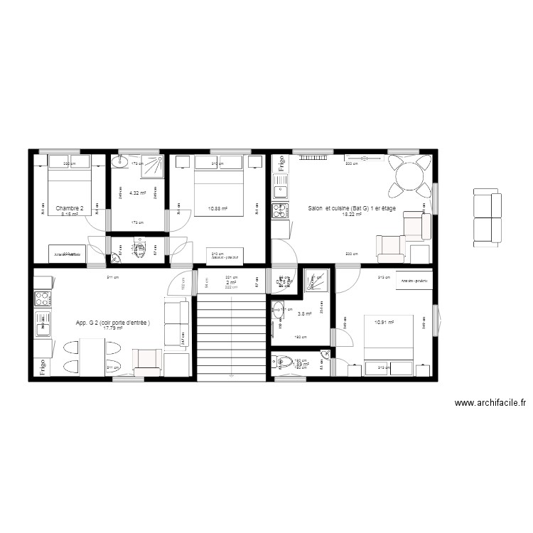1er étage Gauche  2018 RAMI. Plan de 0 pièce et 0 m2