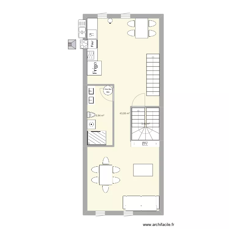 Apart thimot&eacute; 2. Plan de 