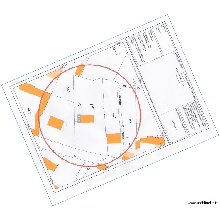 SITUATION PARCELLE. Plan de 0 pièce et 0 m2