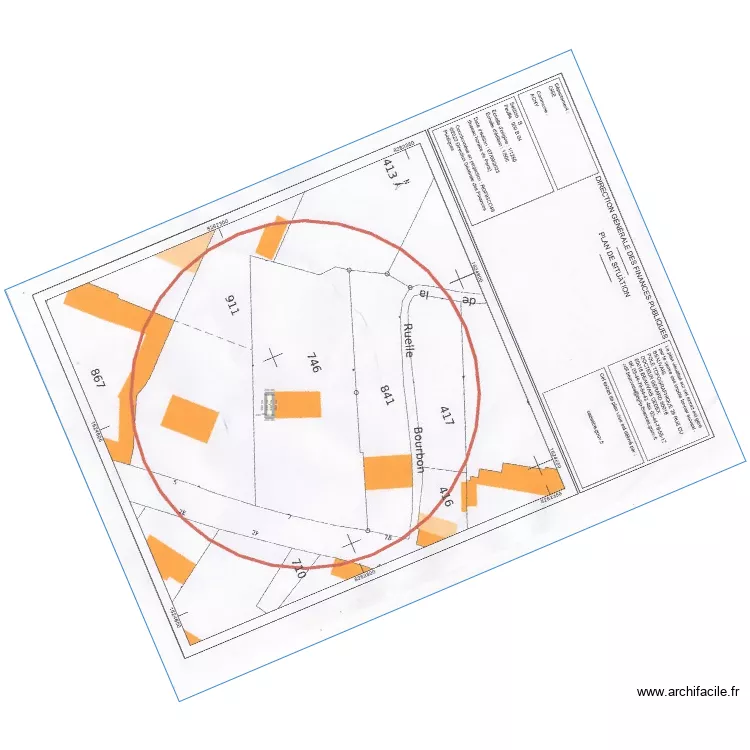 SITUATION PARCELLE. Plan de 