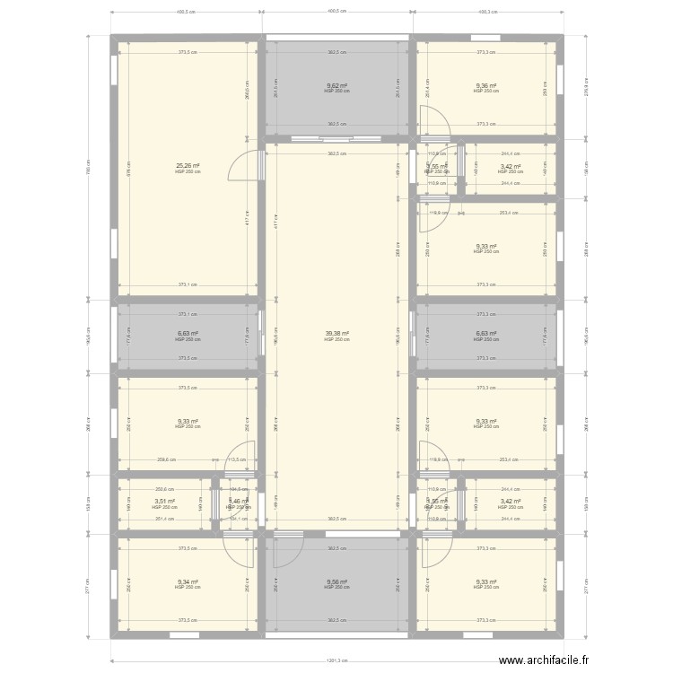 villa projet chouette . Plan de 18 pièces et 168 m2