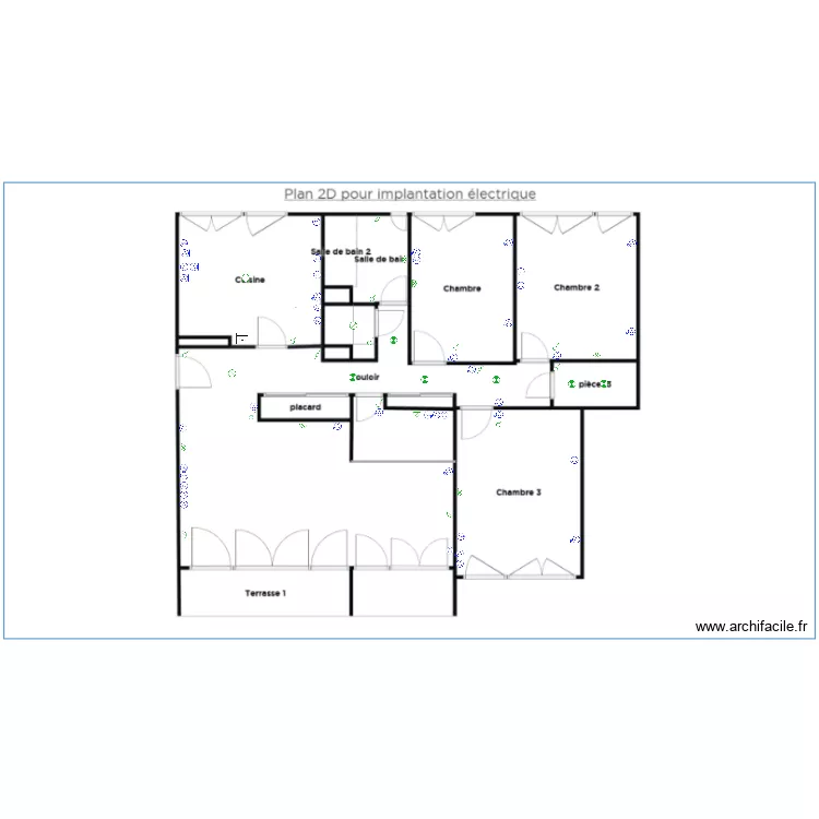 implantation &eacute;lectrique Johann. Plan de 