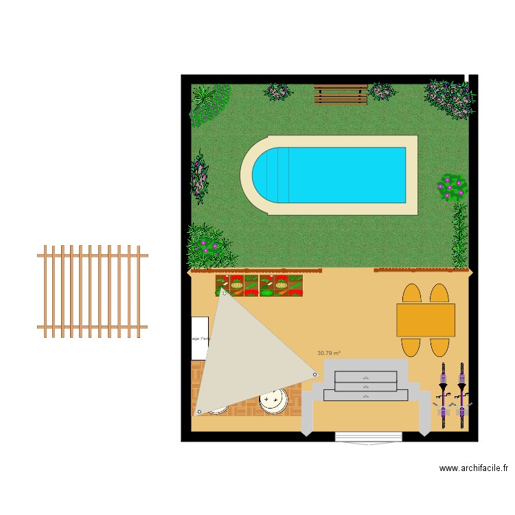 Terrasse. Plan de 0 pièce et 0 m2