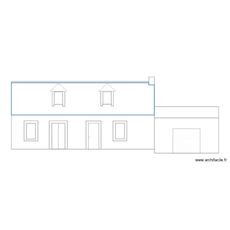 Véranda Projet Façade Sud Maison La Croixille. Plan de Véranda Projet Façade Sud Maison La Croixille. Plan de