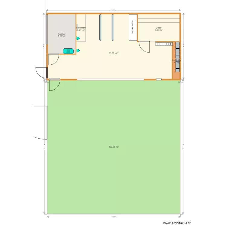poulailler. Plan de 