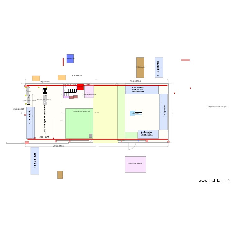 Réception UAP3 v15. Plan de 1 pièce et 206 m2