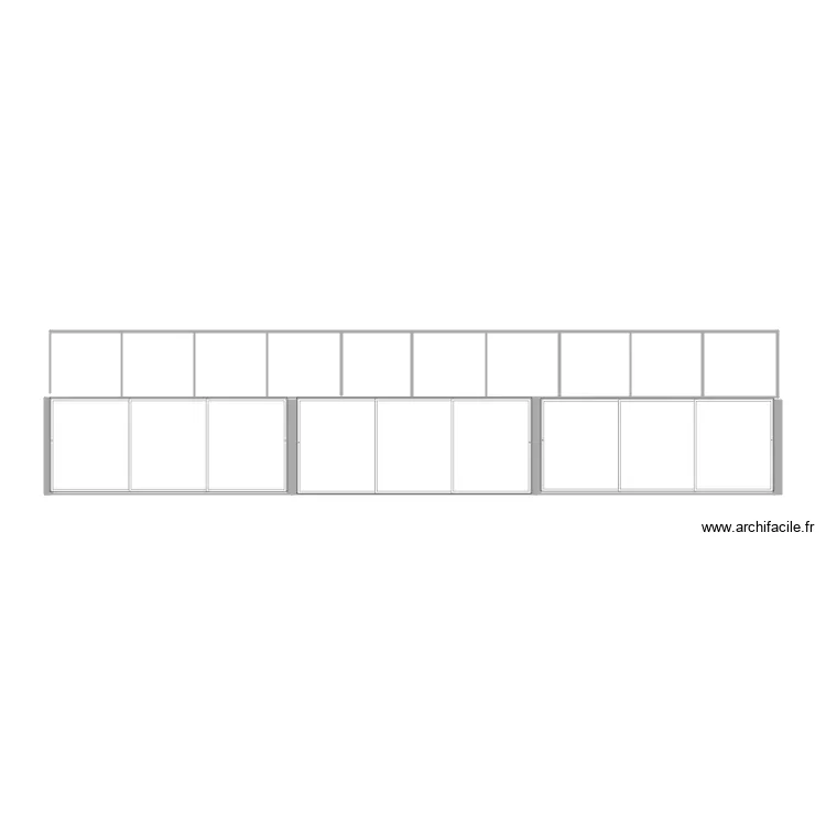 vu exterieure de face. Plan de vu exterieure de face. Plan de