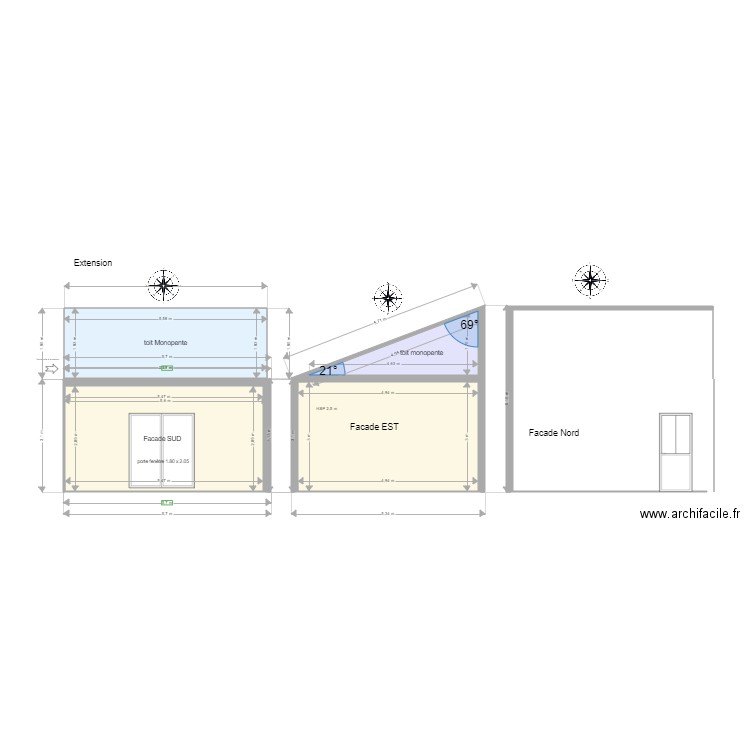 extension maison ST avé . Plan de 0 pièce et 0 m2