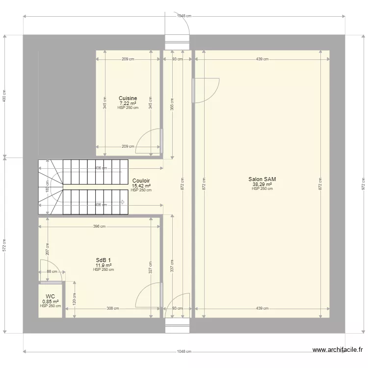 CROCHET RDC. Plan de 