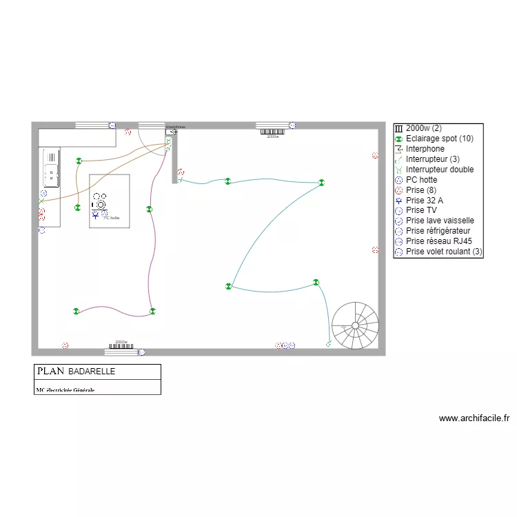 badarelle r1. Plan de 